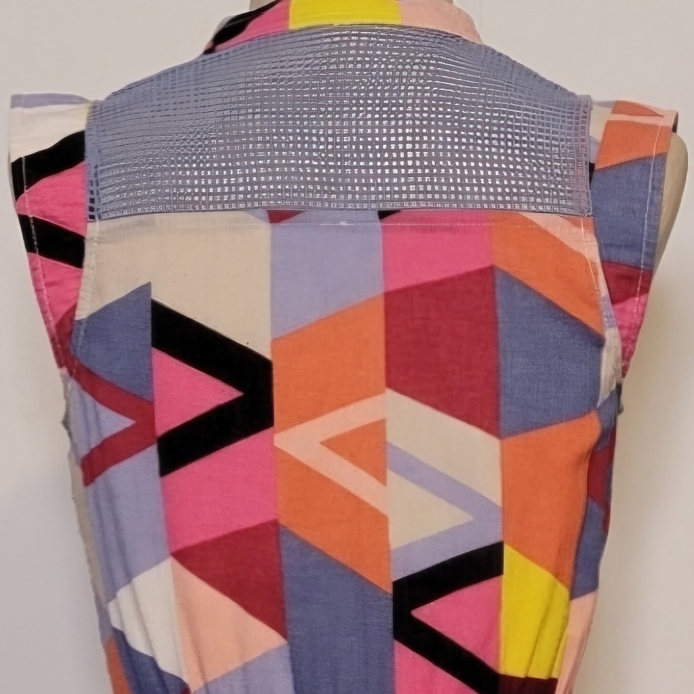 Tracy Reese Multicolor Geometric Midi Dress - Picture 11 of 11